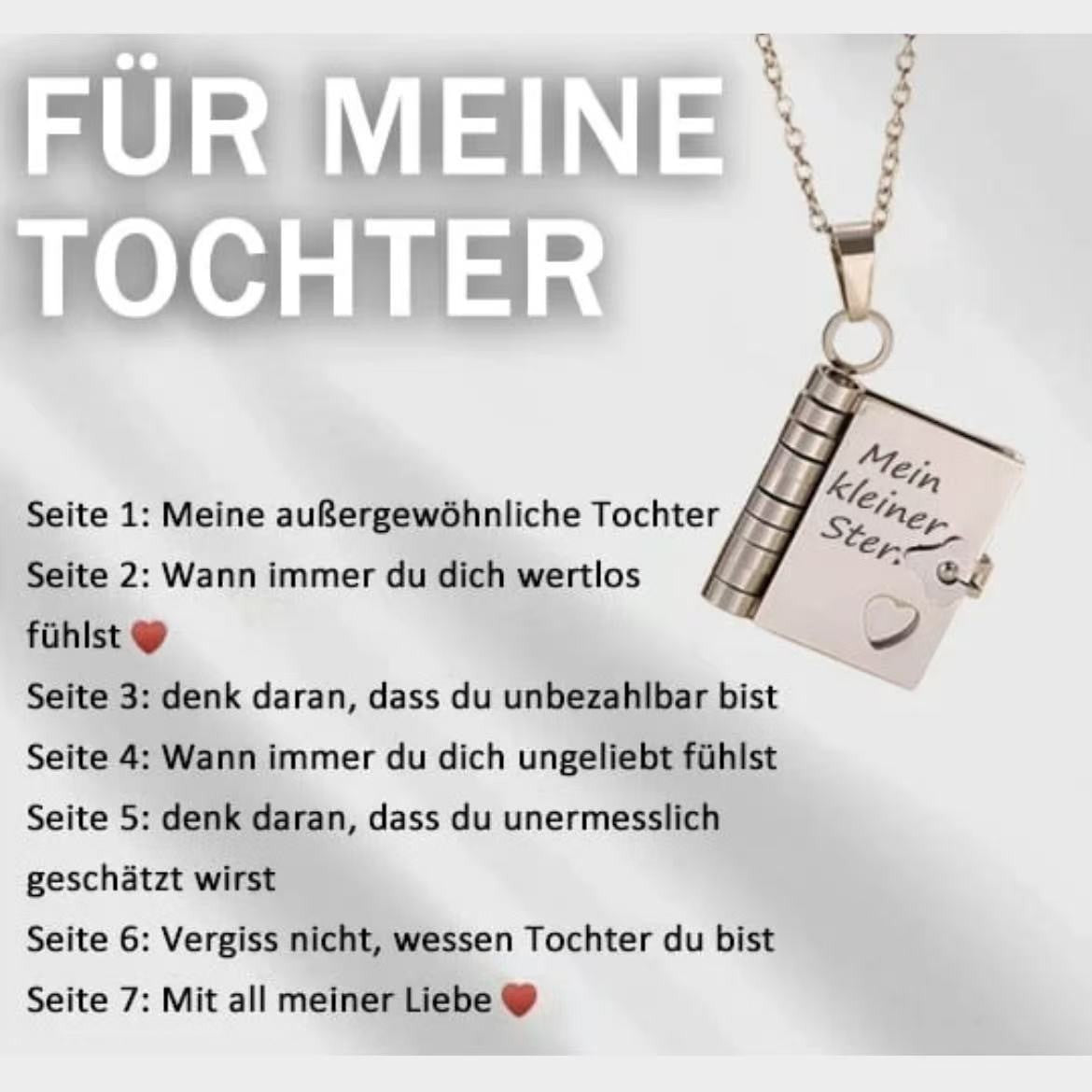 💖 50% RABATT! 📖 Herz-Buch-Halskette – Aufklappbar & besonderes Geschenk ✨