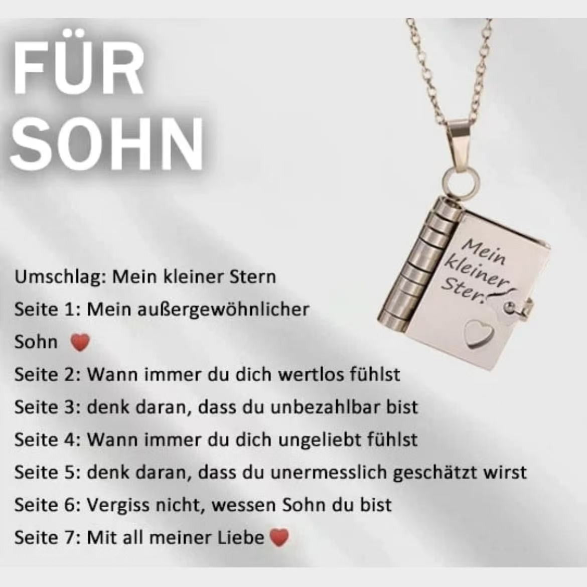 💖 50% RABATT! 📖 Herz-Buch-Halskette – Aufklappbar & besonderes Geschenk ✨