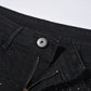 Schwarze Slim-Fit-Jeans mit Strassverzierungen