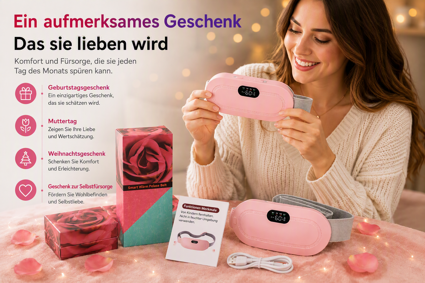 ✨50% Rabatt✨💝Das beste Geschenk für sie! Dynamisches Massage- und Wärmegürtel für die Menstruation