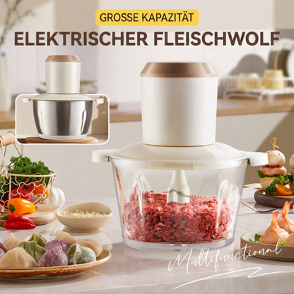 🥩Elektrischer Fleischwolf mit großem Fassungsvermögen – Kraftvoll, schnell & perfekt für Hackfleisch, Wurst & mehr 🔪