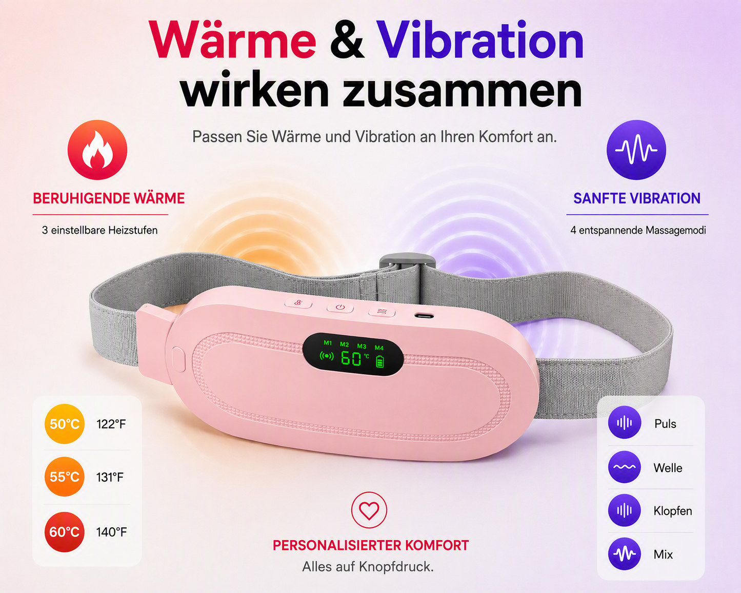 ✨50% Rabatt✨💝Das beste Geschenk für sie! Dynamisches Massage- und Wärmegürtel für die Menstruation