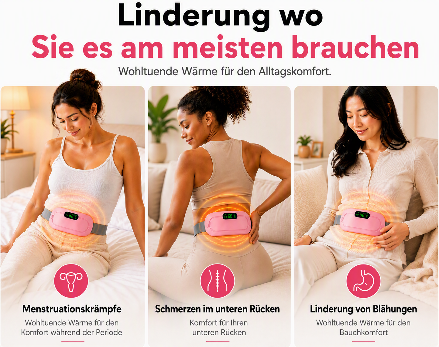 ✨50% Rabatt✨💝Das beste Geschenk für sie! Dynamisches Massage- und Wärmegürtel für die Menstruation