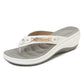 🎁2026 Neues Design der offenen Form✨🩴Weich gepolsterte Damen-Flip-Flop-Sandalen