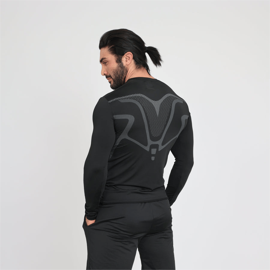 👕50 % RABATT!💪 Ion Shape Langarmshirt – Slim Fit, Ionic-Technologie, stärkt das Selbstbewusstsein
