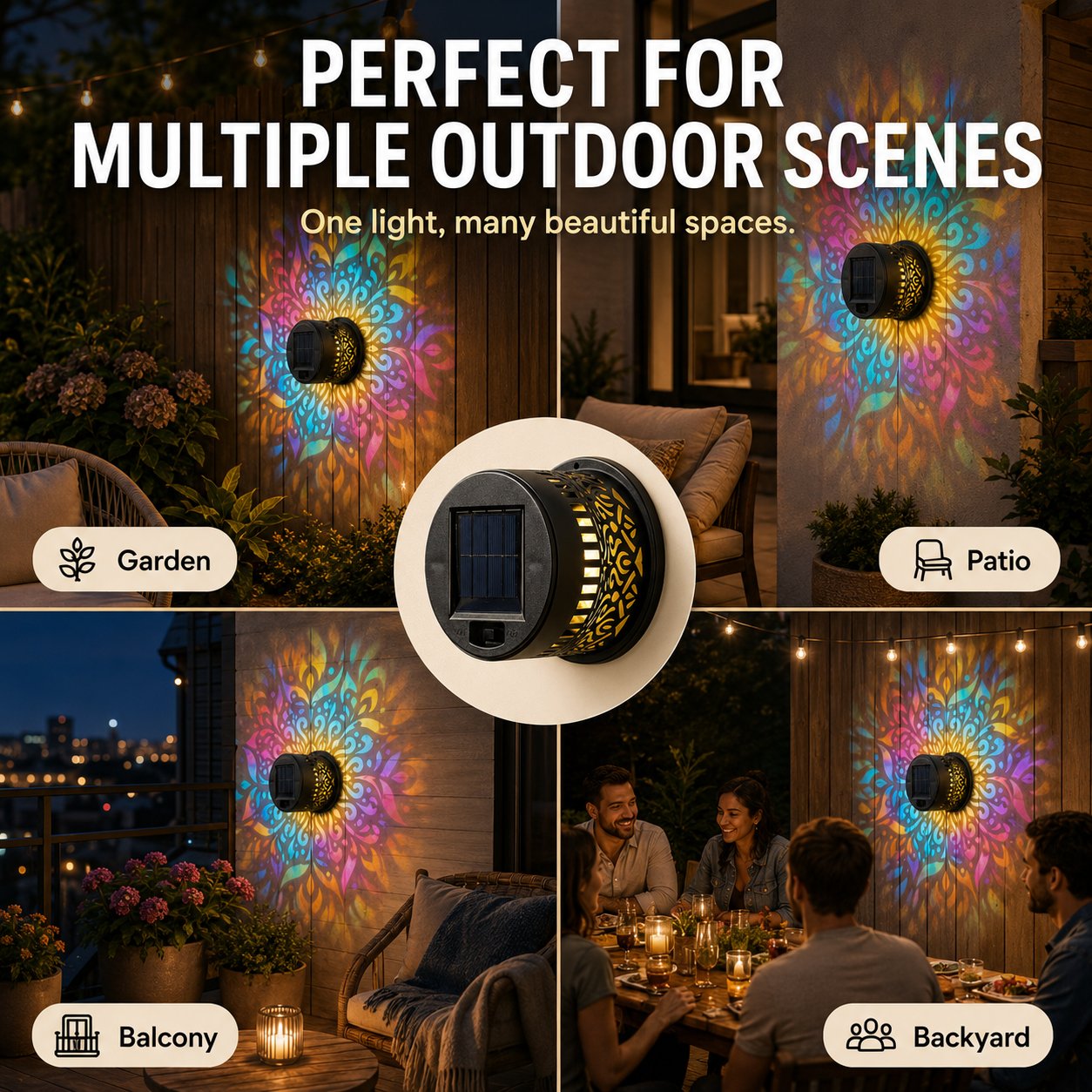 💡 KAUFE 2, ERHALTE 1 GRATIS! ☀️ Solar-Wandleuchte für Außenbereiche – Zylindrisches Design & Lichtmuster – Wetterfest – ideal für Garten, Terrasse oder Balkon 🌿🌙✨