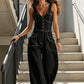 ✨Sommer-Sonderangebot 50% RABATT!☀️Locker sitzender Jumpsuit mit weiten Beinen und Taschen
