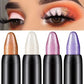 💥Heißer Verkauf - 49% RABATT💥15 Farben Highlighter Lidschatten Stift wasserfest Glitzer Augen Make-up Eyeliner Stift-4