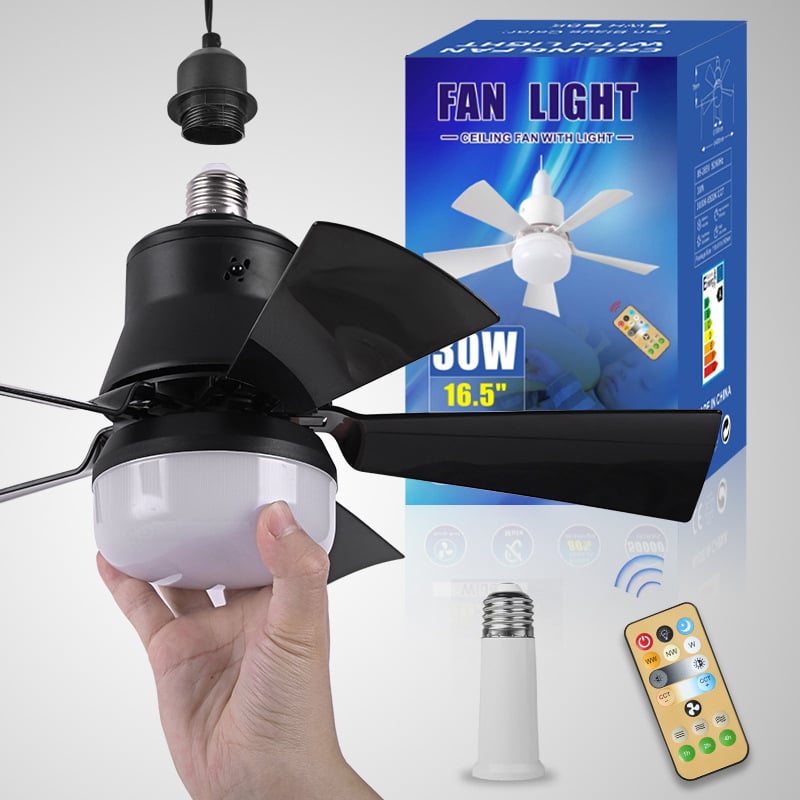 ⏳ LETZTER TAG – 50% RABATT! 🔥 💡 40W LED-Deckenventilator mit Licht & Fernbedienung – Ultra-leise (52 cm) 🎯 🔌 E27-Fassung + GRATIS B22-Adapter 😴 Perfekt für Schlafzimmer, 👩‍🍳 Küche & 🛠️ Garage