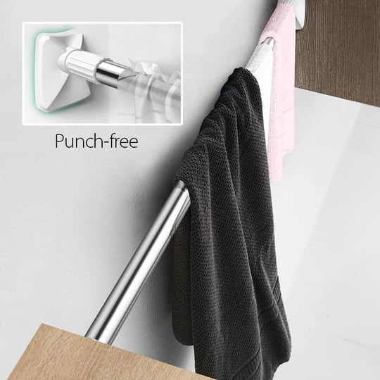✨⚡️Zeitlich begrenzt 50% sparen! | Bohrfreie verstellbare Stangeideal zum Aufhängen von Kleidung und Duschvorhängen im Badezimmer und auf dem Balkon 🛒