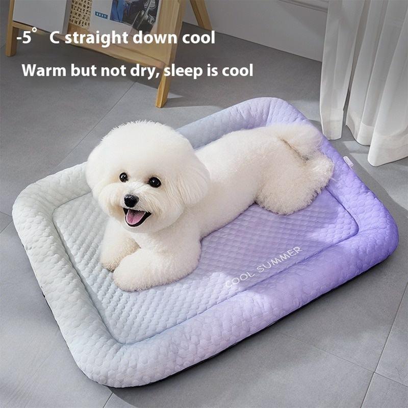 🐱🐶50% RABATT JETZT HALBER PREIS❄️ Eisseide Kühlmatte für Hunde & Katzen, farbverlaufend, waschbar in vielen Größen 🧼🛋️