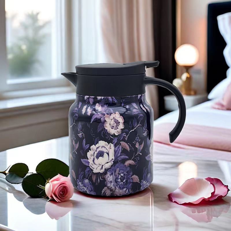 ⏳Begrenzte Zeit 50% Rabatt💥Teethermoskanne mit Vintage-Blumenmuster – Integriertes Teesieb