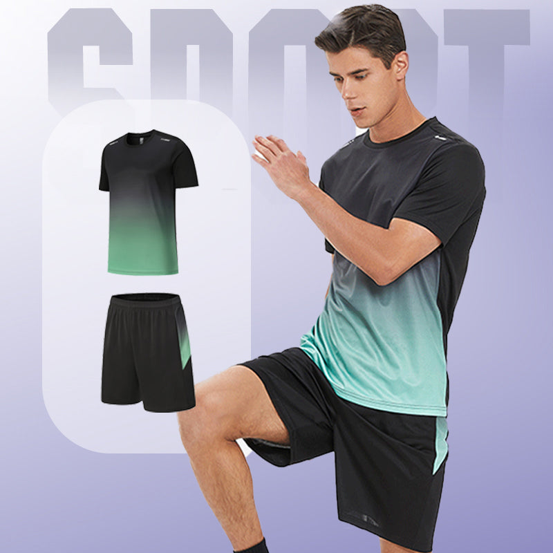 🎁Sommer Hot Sale 50% OFF☀️💦Sport-Set für Herren mit T-Shirt & Shorts – atmungsaktiv & schnelltrocknend