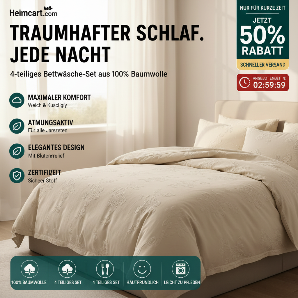 Bettwäsche-Set Promo - 1:1 Aspect Ratio
