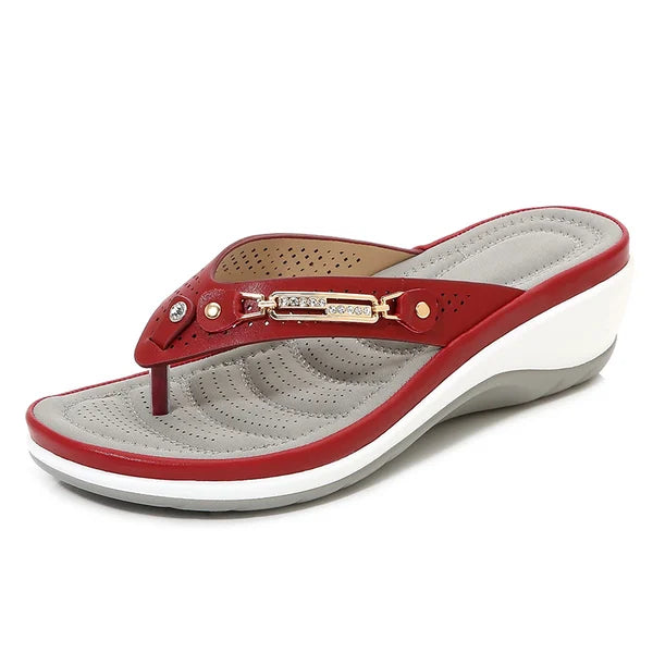 🎁2026 Neues Design der offenen Form✨🩴Weich gepolsterte Damen-Flip-Flop-Sandalen