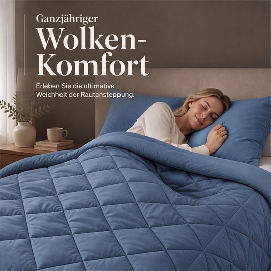 🛏️50 % RABATT⏰ 3‑teiliges gestepptes Bettwäsche‑Set, weich & gemütlich fürs Schlafzimmer