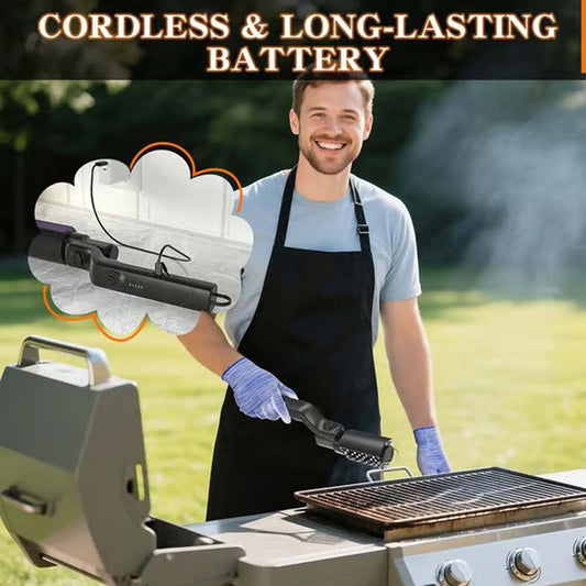 💎 50% RABATT! 💎 Kabelloser Elektrischer Grillbürstenreiniger – Tiefenreinigung, Schnellwechsel-Bürste & 2600mAh Akku 🔋🍖
