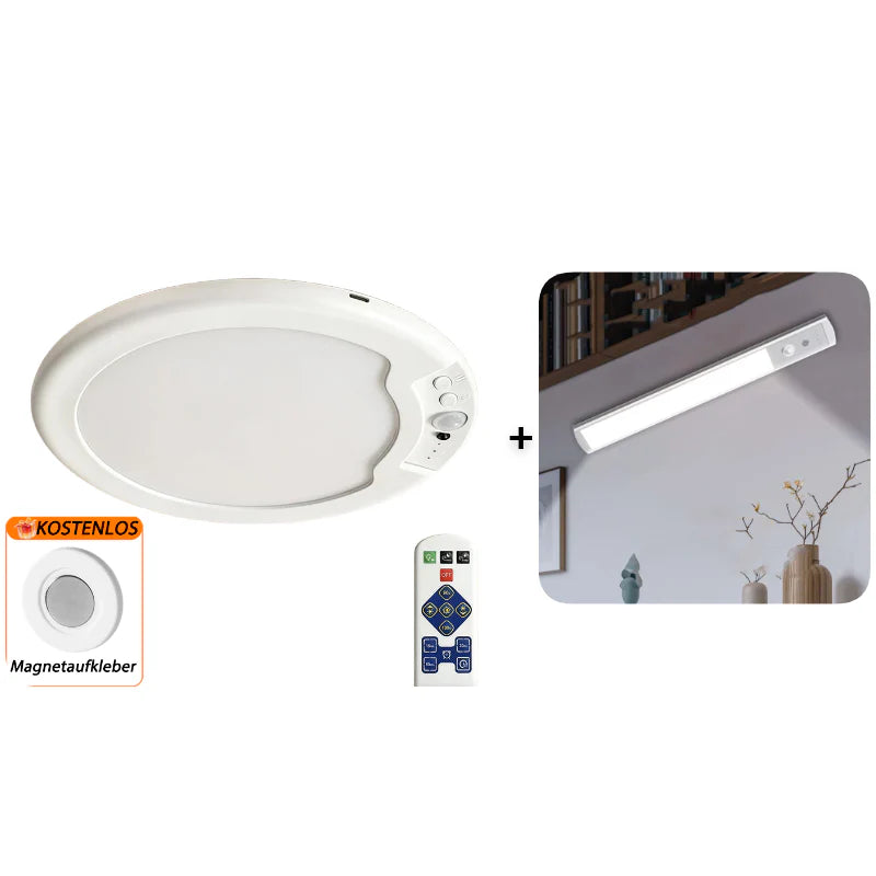 💎50% Rabatt✨Wiederaufladbare LED-Deckenleuchte mit Bewegungssensor💡⚡Licht per Sprachbefehl – Schluss mit dem lästigen Drücken von Schaltern🔌