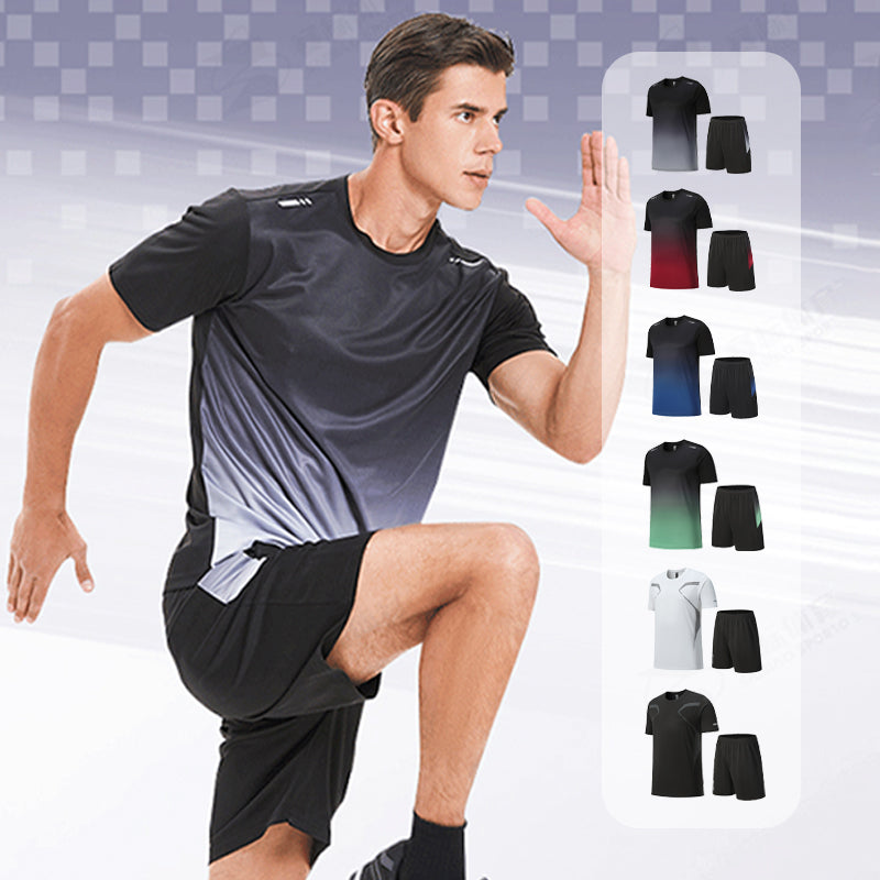 🎁Sommer Hot Sale 50% OFF☀️💦Sport-Set für Herren mit T-Shirt & Shorts – atmungsaktiv & schnelltrocknend