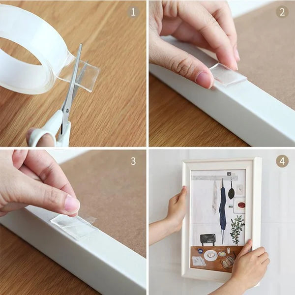 📦 2 KAUFEN, 1 GRATIS! 🔧 Nano-Klebeband – Hinterlässt keine Spuren, wiederverwendbar und transparent – perfekt für alle Oberflächen