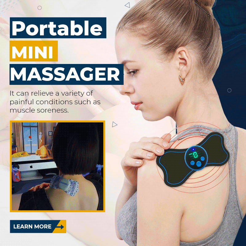 🎉 50% RABATT!🛋️ Tragbarer Mini-Massager: 6 Programme + Mikrostrom – entspannt überall (Nacken, Schultern & mehr)