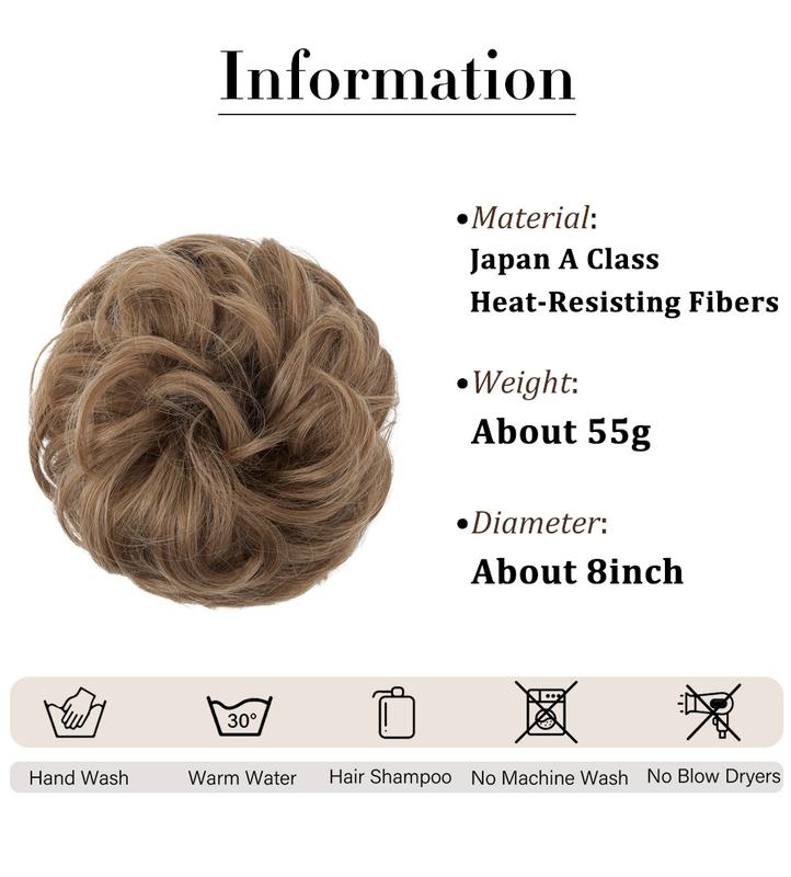 💗LETZTER TAG – KAUF 1, BEKOMME 1 GRATIS + KOSTLOSES GESCHENK!!💗Messy Locken Dutt Scrunchie Haarverlängerungen