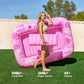 🏊 50% RABATT! 🥳 Aufblasbare Bräu-Liege – Automatische Sprühkühlung & abnehmbares Kissen – Getränkehalter & Sicherheitsgriffe – perfekt für Garten, Pool oder Strand – ideal für zwei Erwachsene 💦