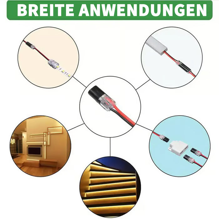 💘 Je mehr du kaufst, desto mehr sparst du! 🔌 Doppeldraht-Steckverbinder mit Verriegelungsklip – Sicher & Schnell verbinden in 70% weniger Zeit!