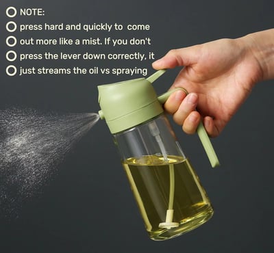 🍾 50% RABATT! ✨ 2-in-1-Sprühflasche & Ölspender aus Glas – Elegantes Design, Tropffrei & Leicht zu Reinigen 👨‍🍳