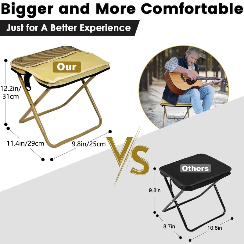 😍 50% Rabatt ULTRALEICHTER KLAPPHOCKER! 💎 Trägt 120kg & Passt in jeden Rucksack: Der perfekte Begleiter für Camping & Angeln