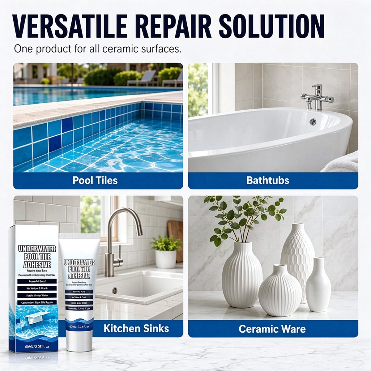 🥳SUPER-ANGEBOT 2026🥳💞ÜBER 50.000 VERKAUFT!💧🔧Hochfester Unterwasser-Kleber für Poolfliesen. Klebt sofort unter Wasser, kein Entleeren des Pools und kein Handwerker nötig.