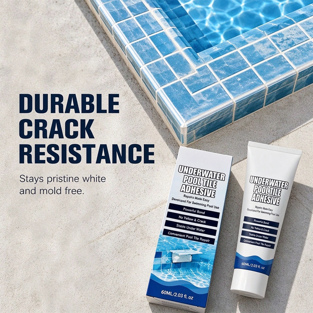 🥳SUPER-ANGEBOT 2026🥳💞ÜBER 50.000 VERKAUFT!💧🔧Hochfester Unterwasser-Kleber für Poolfliesen. Klebt sofort unter Wasser, kein Entleeren des Pools und kein Handwerker nötig.