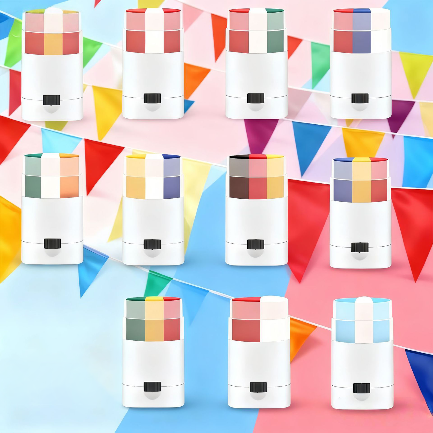 🎨 KAUFE 1, ERHALTE 1 GRATIS! ✨ Bunte Gesichtsmalstifte – Nationalflaggen-Motive & wasserfest – Perfekt für Fußballspiele, Festivals oder Mottopartys – einfach aufzutragen & hautfreundlich 🏴‍☠️