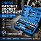 📢📢50% RABATT !!⏰29-teiliges Ratschen-Steckschlüssel-Set – Chrom-Vanadium-Stahl, 11 Stecknüsse & 10 Bits. Perfekt für Autoreparaturen & DIY 🛠️✨