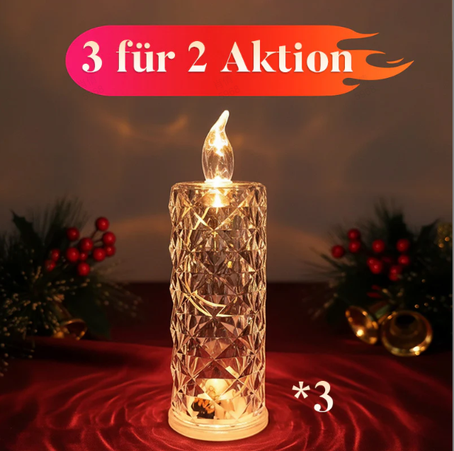 🔥Letzter Tag 50% Rabatt🎁Set mit 1 LED-Kristallkerzenleuchtern