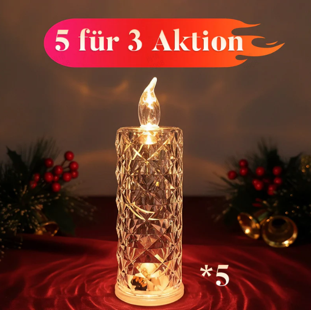 🔥Letzter Tag 50% Rabatt🎁Set mit 1 LED-Kristallkerzenleuchtern