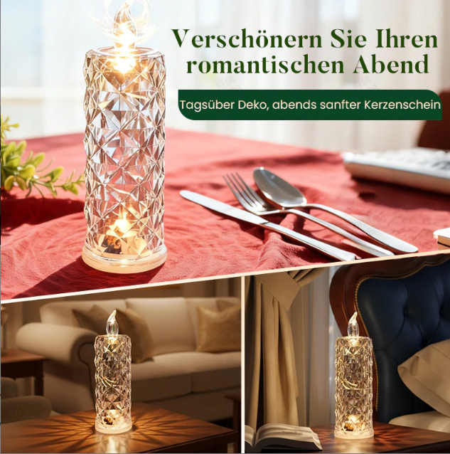 🔥Letzter Tag 50% Rabatt🎁Set mit 1 LED-Kristallkerzenleuchtern