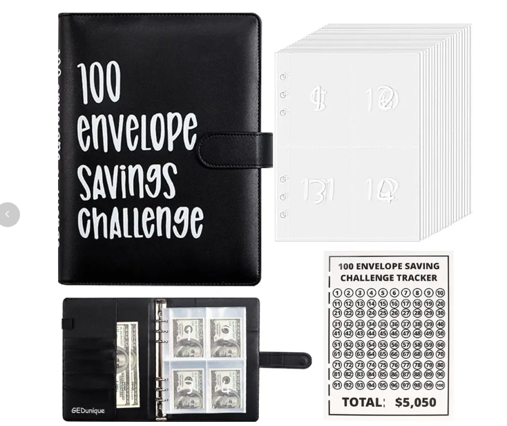 ⏰Letzte 4 Stunden 70 % Rabatt🎁100 Umschlag-Spar-Challenge-Buch✉️💸
