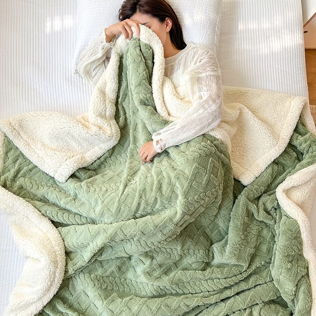 📢📢50% RABATT NU!! ❄️ Verdickte Imitat‑Kaschmir Wurfdecke — Super weiche warme Kuscheldecke für Sofa, Bett, Büro und Reisen ☁️🛋️