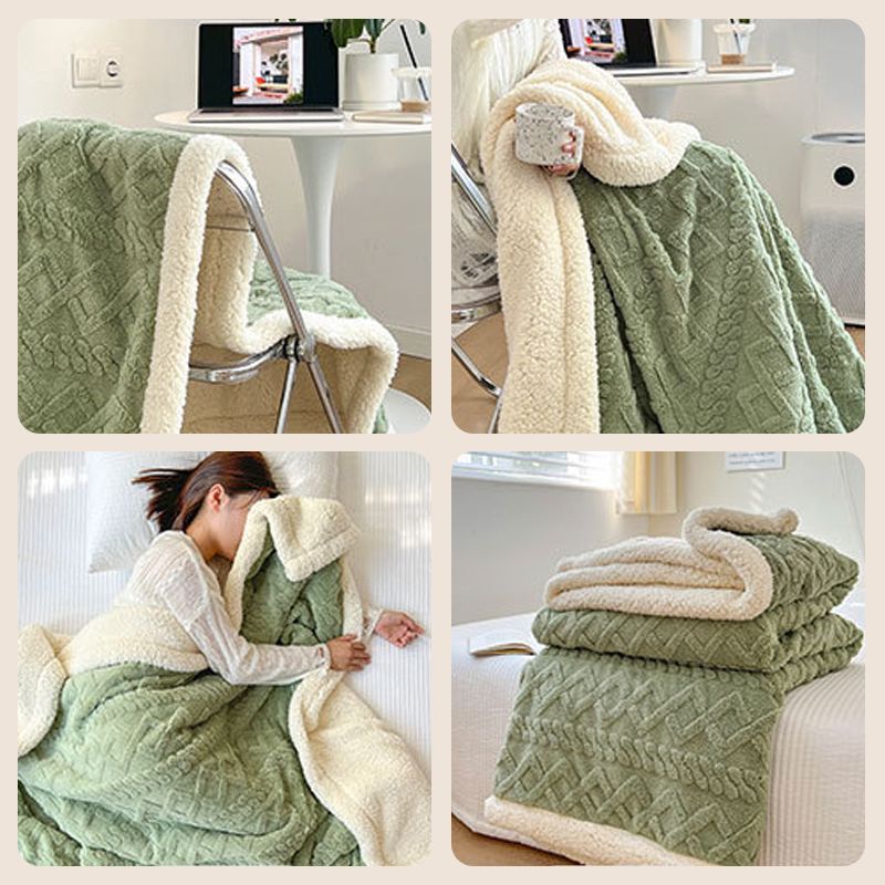 📢📢50% RABATT NU!! ❄️ Verdickte Imitat‑Kaschmir Wurfdecke — Super weiche warme Kuscheldecke für Sofa, Bett, Büro und Reisen ☁️🛋️