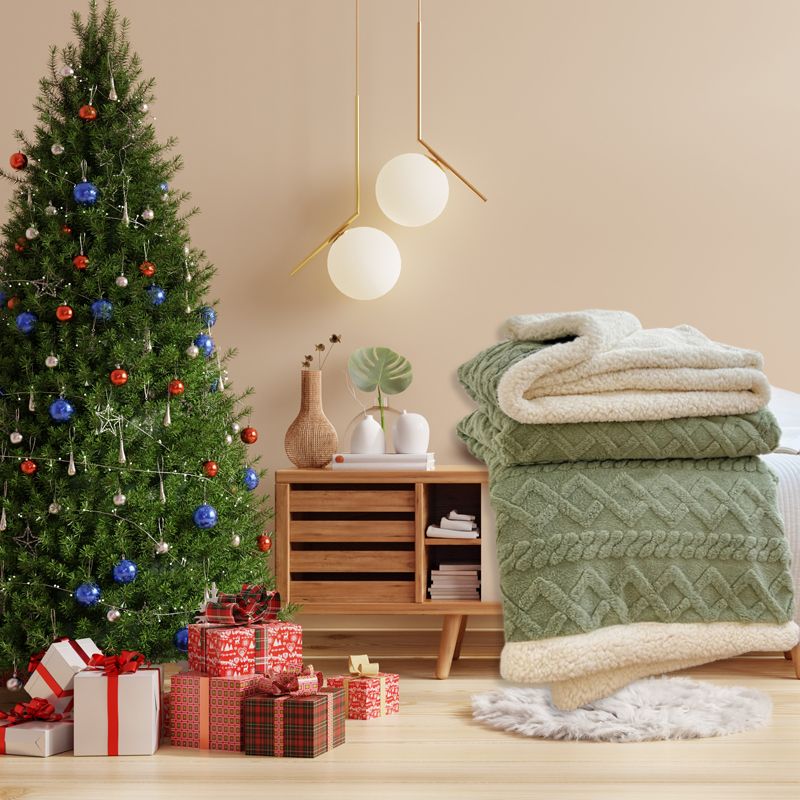 📢📢50% RABATT NU!! ❄️ Verdickte Imitat‑Kaschmir Wurfdecke — Super weiche warme Kuscheldecke für Sofa, Bett, Büro und Reisen ☁️🛋️