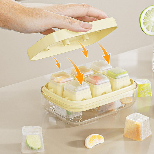 🧊Limitiertes 50 % Rabatt⏰ Mini-Eiswürfelform 6er – Lebensmittelecht, Leicht zu Lösen ✨