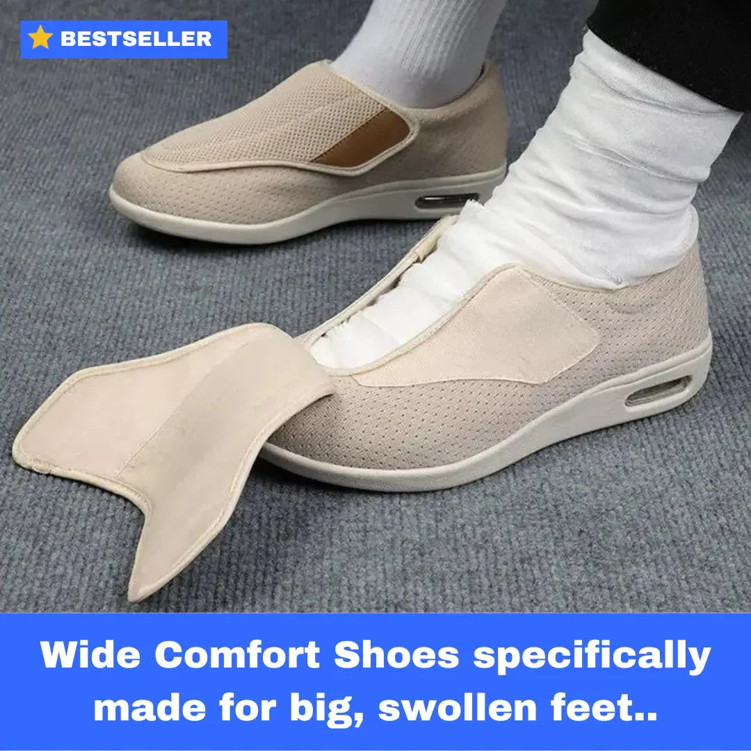 👟 Weite Komfortschuhe ✨ Offener Verbandsschuh für geschwollene Füße & empfindliche Haut, ideal für Senioren & Diabetiker