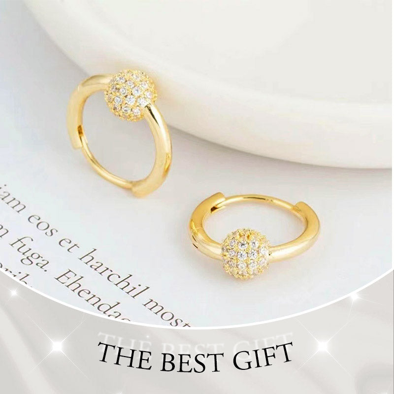 🌹 Kaufen Sie 1 und erhalten Sie 1 gratis【2 Paar】🌹 Gold Kreis Ohrringe mit kleiner Kugel