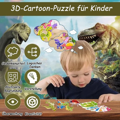 🧩 KAUFE 2, ERHALTE 3! ✨ 3D-Cartoon-Puzzle – 57 Teile mit Leuchtfarben, Fördert Kreativität & Räumliches Denken Bei Kindern Ab 4 Jahren 🎨