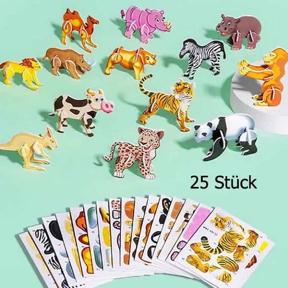 🧩 KAUFE 2, ERHALTE 3! ✨ 3D-Cartoon-Puzzle – 57 Teile mit Leuchtfarben, Fördert Kreativität & Räumliches Denken Bei Kindern Ab 4 Jahren 🎨