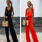 💕Ärmelloser Jumpsuit mit weitem Bein für Damen