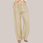 🌸Damen Sommer Baumwolle Leinen Weite Hosen😍-5