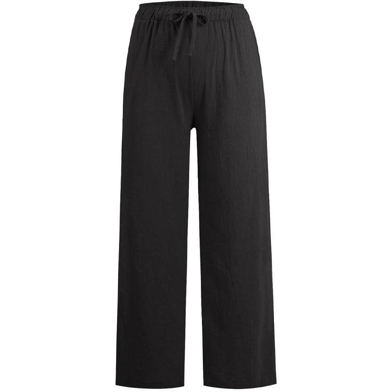 🌸Damen Sommer Baumwolle Leinen Weite Hosen😍-15