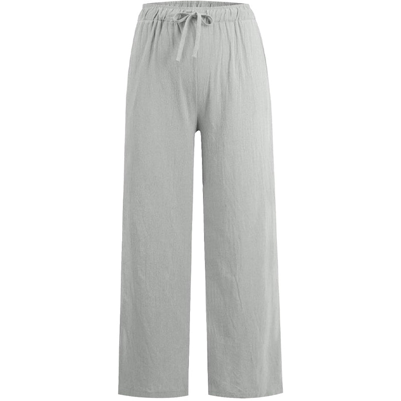 🌸Damen Sommer Baumwolle Leinen Weite Hosen😍-16